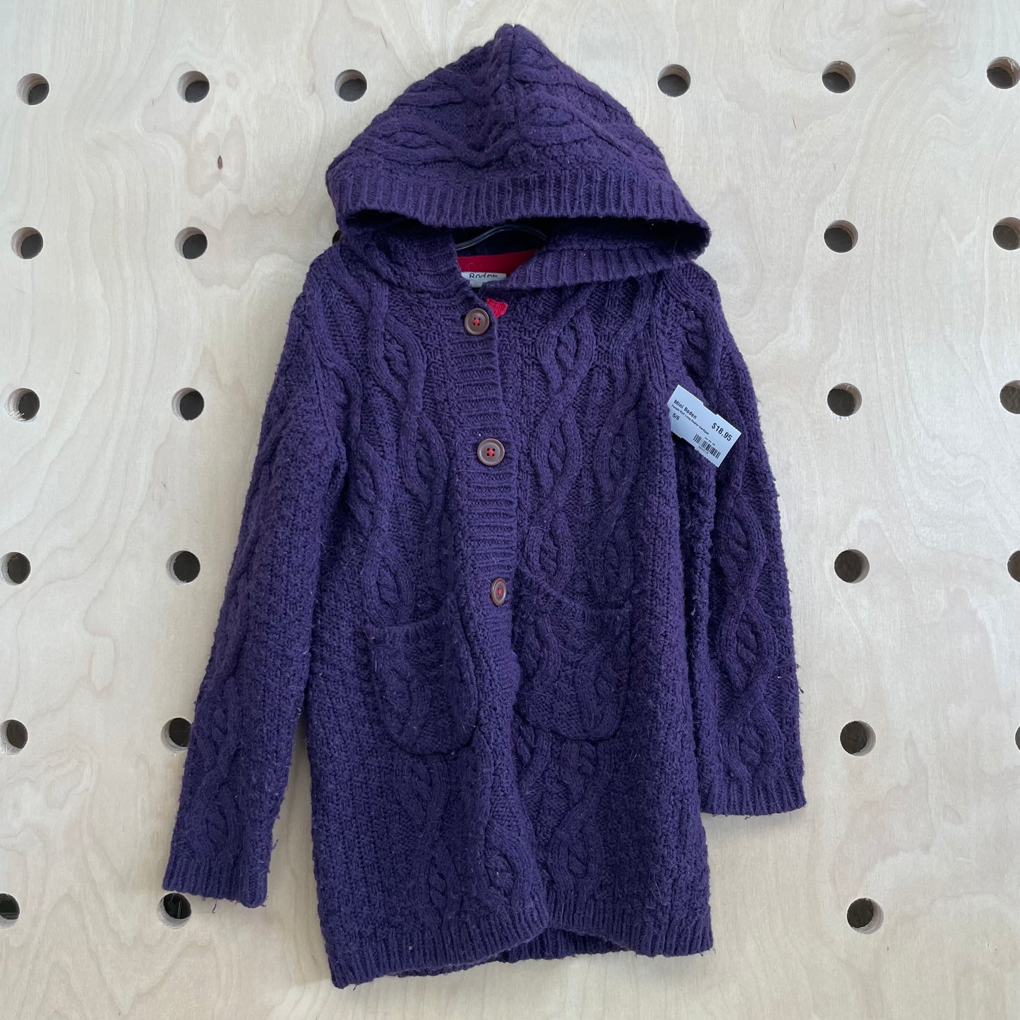 Purple Knit Long Duster Cardigan