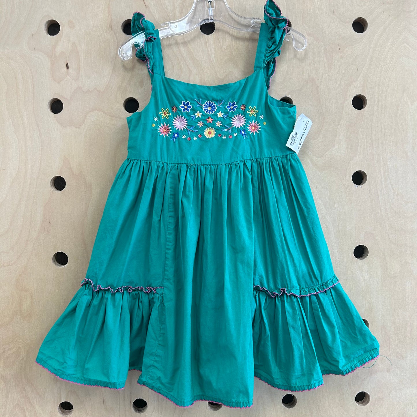 Teal Floral Dress