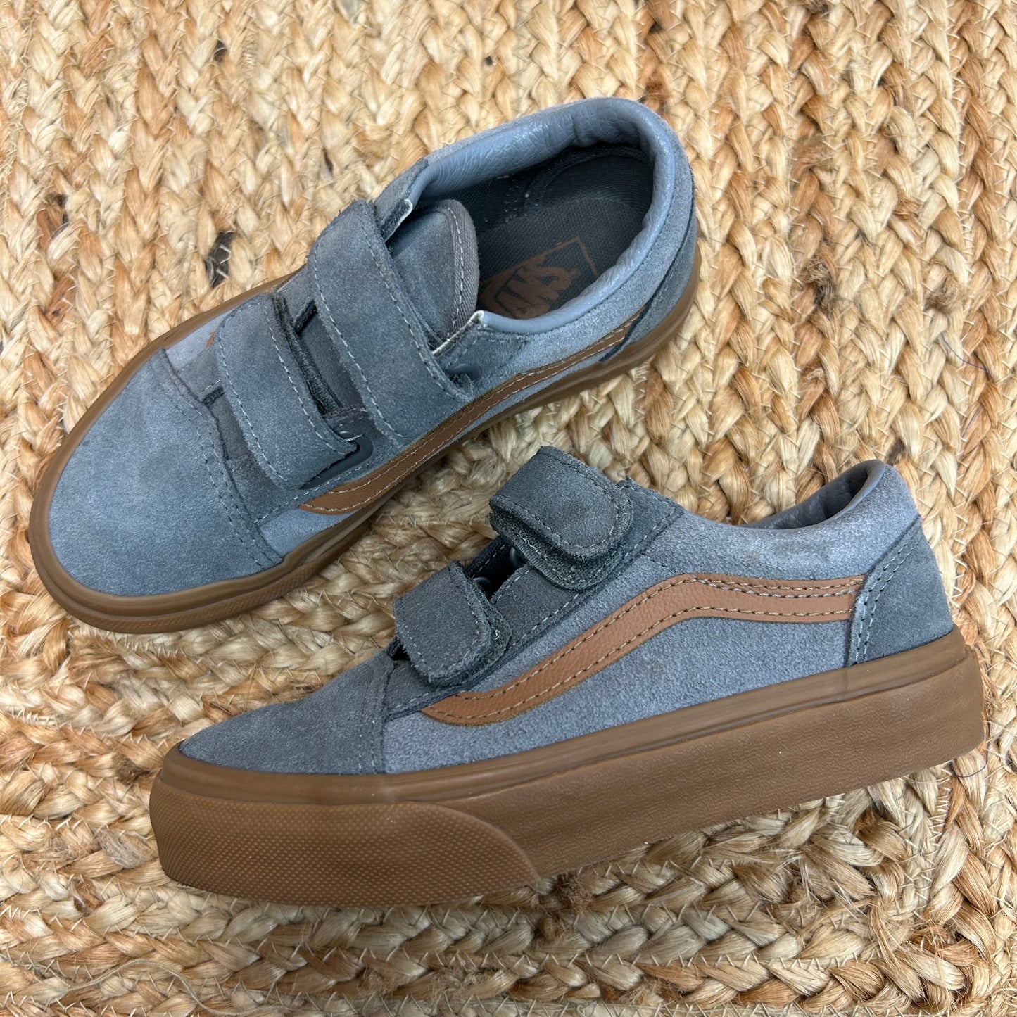 Grey Old Skool Velcro Sneakers