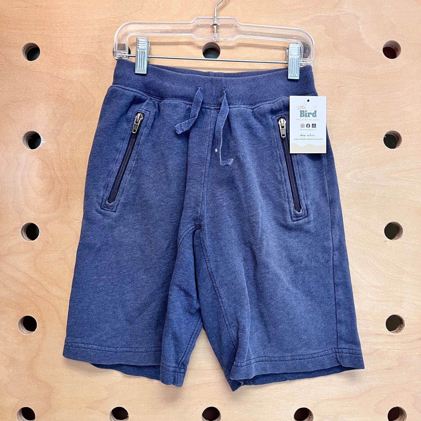 Navy Zip Pocket Drawstring Shorts