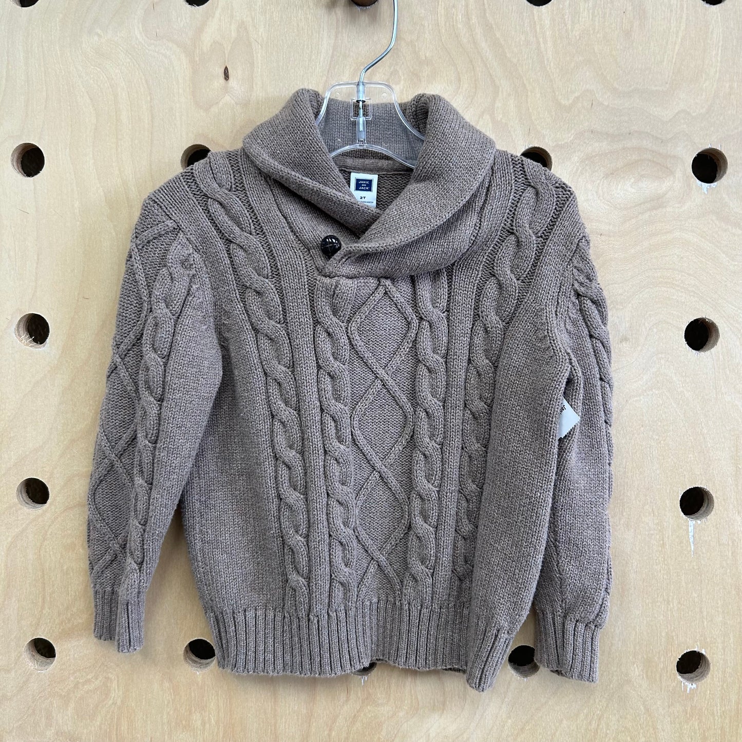 Brown Cable Knit Sweater