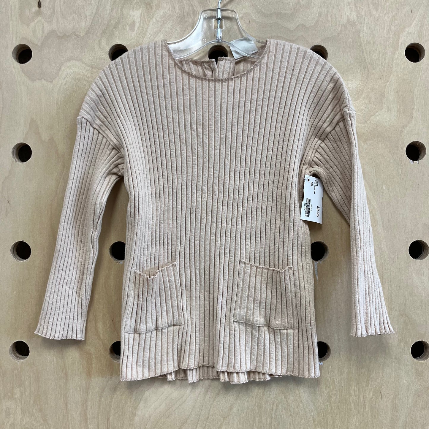 Peach Ribbed Top