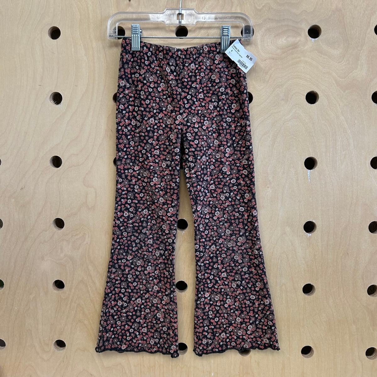 Brown Floral Flare Leggings