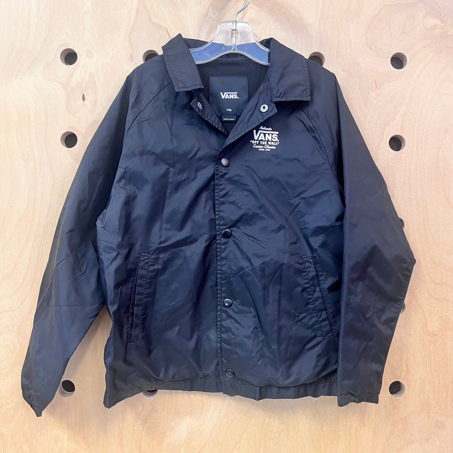 Black Lined Windbreaker Jacket