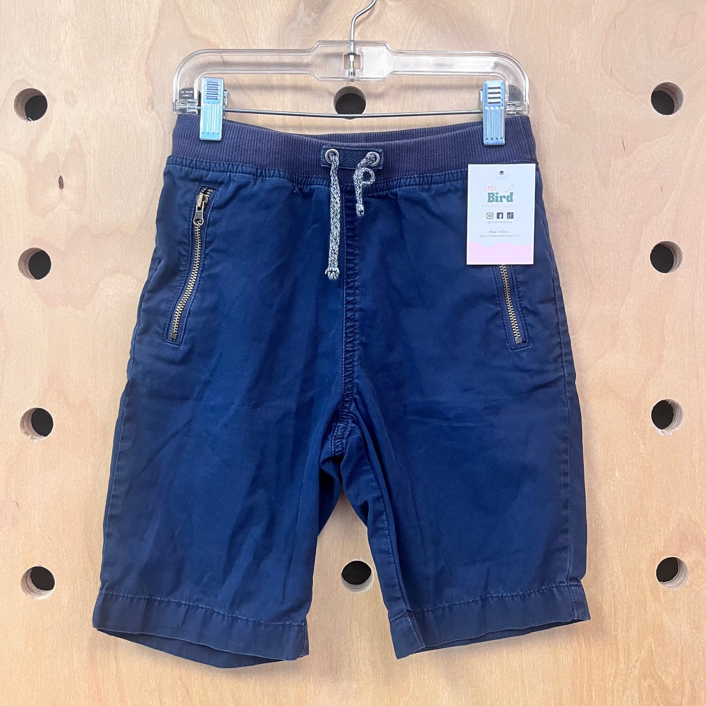 Soft Drawstring Navy Shorts