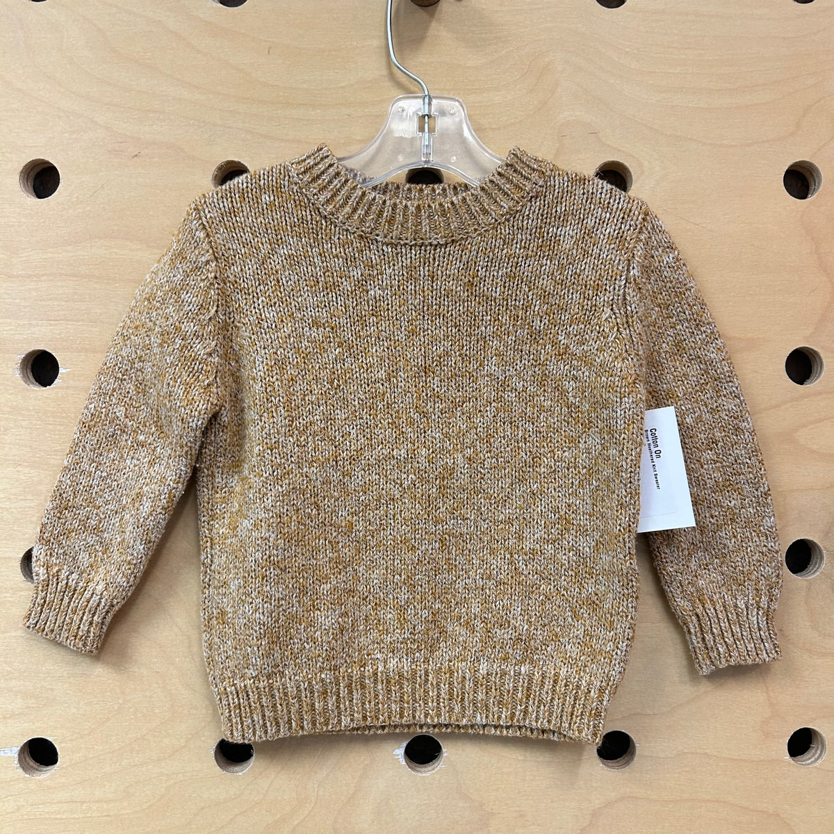 Brown Heathered Knit Sweater