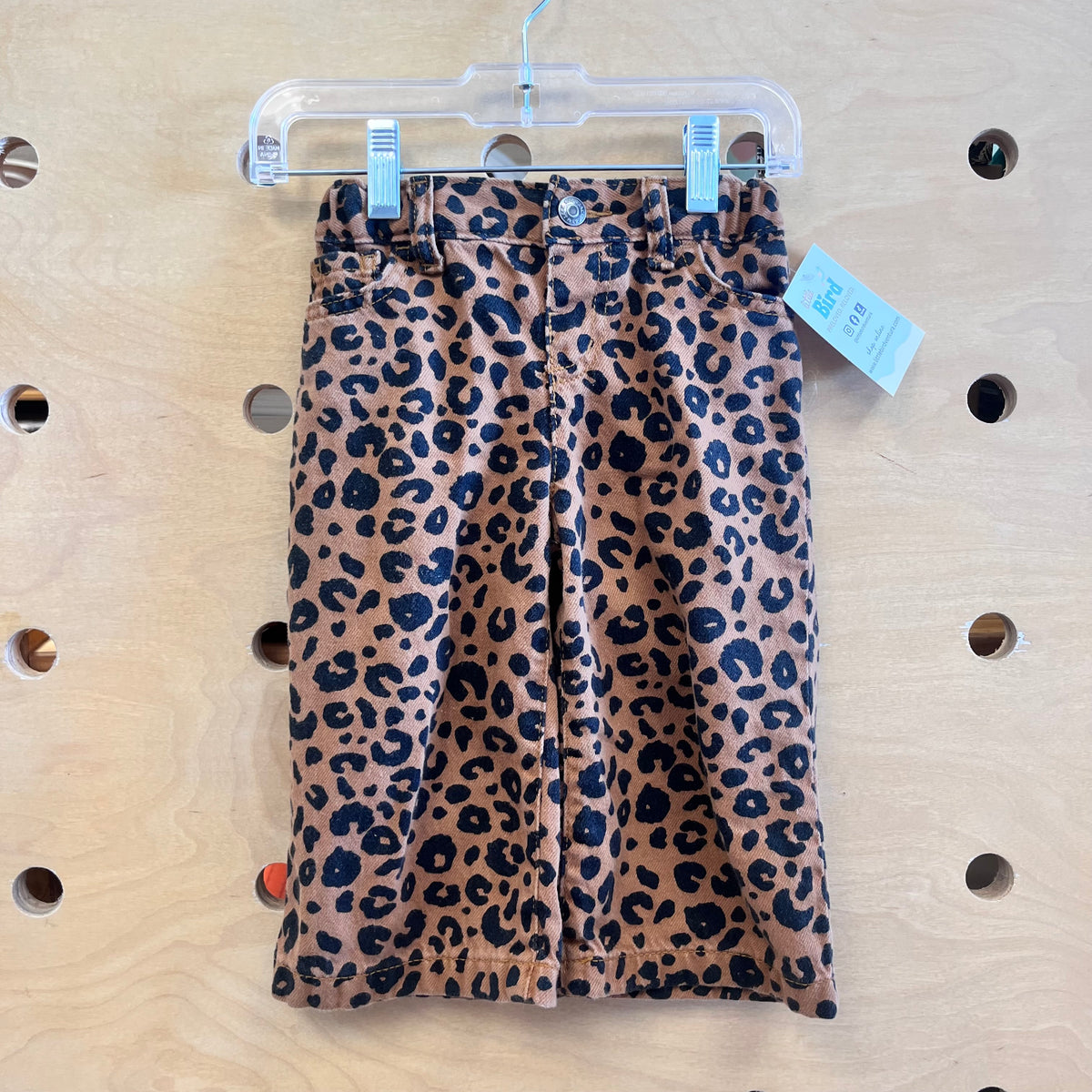 Brown/Black Wide Leg Cheetah Denim