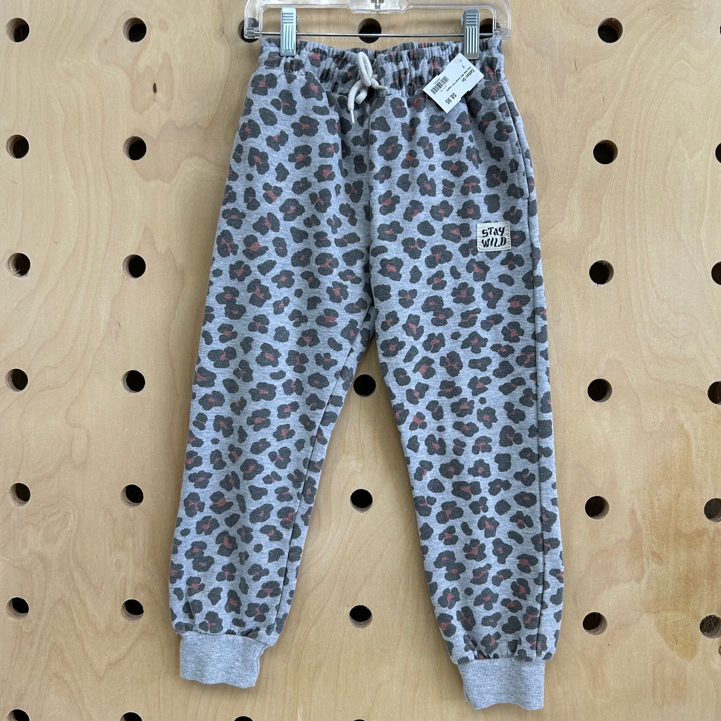 Grey Stay Wild Animal Print Joggers