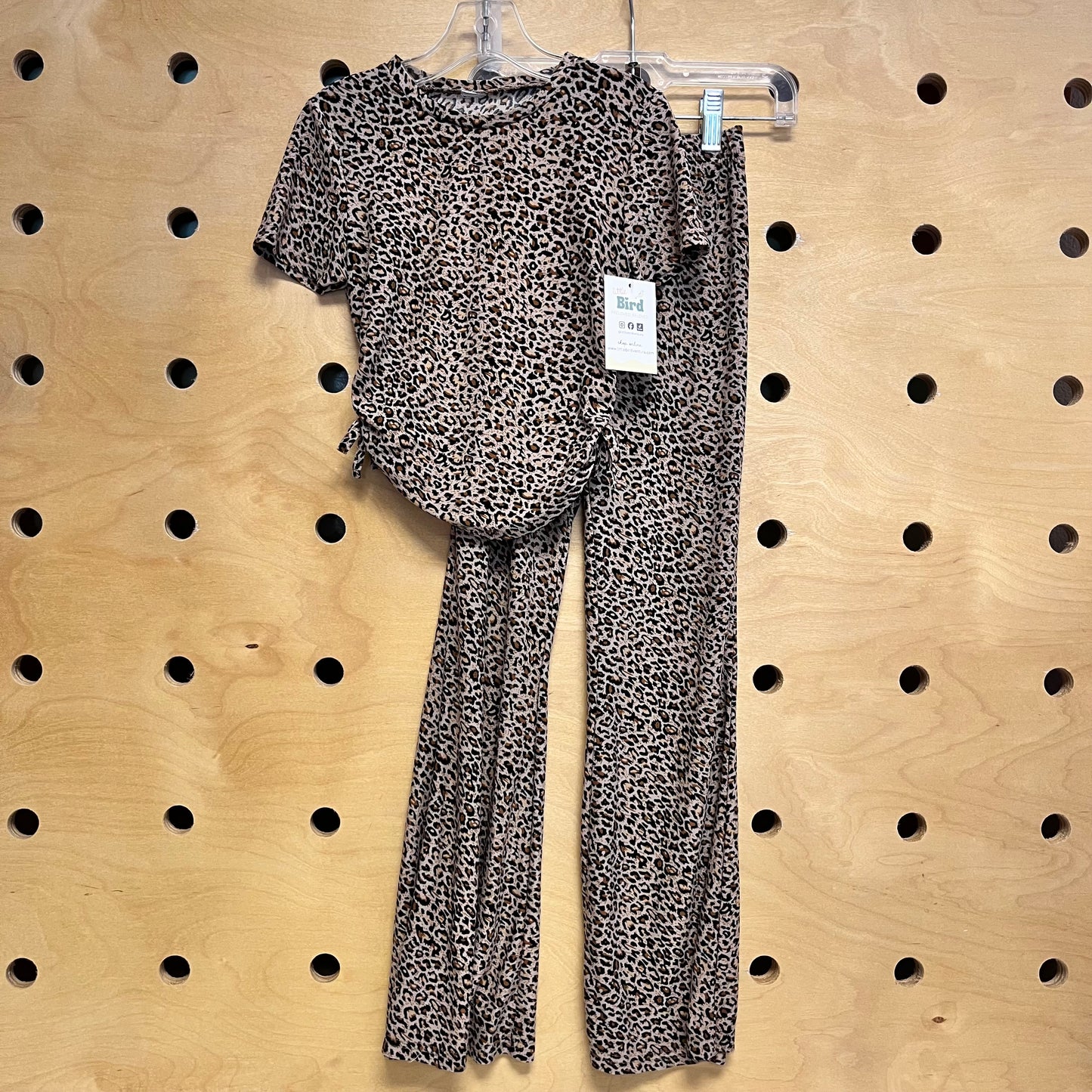Cheetah Print Top/Flare Leggings Set