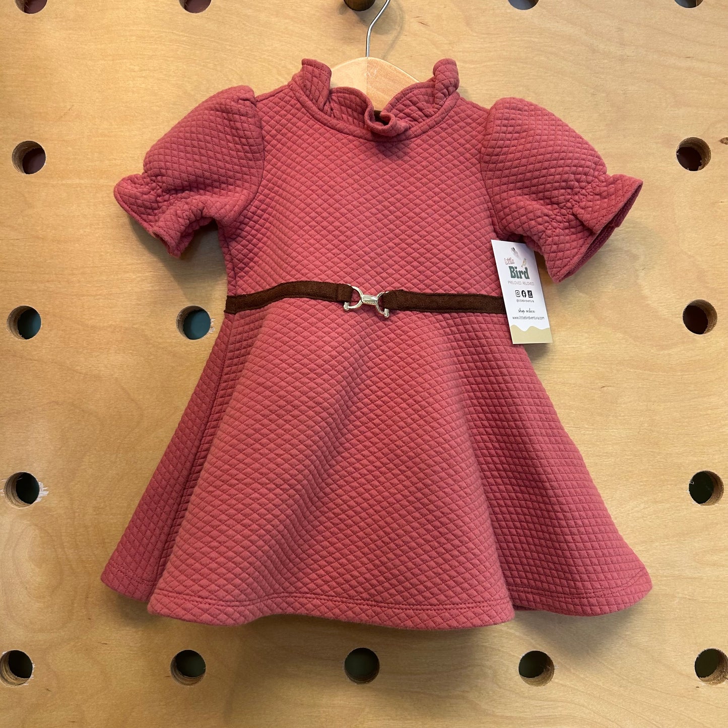 Pink Waffle Dress