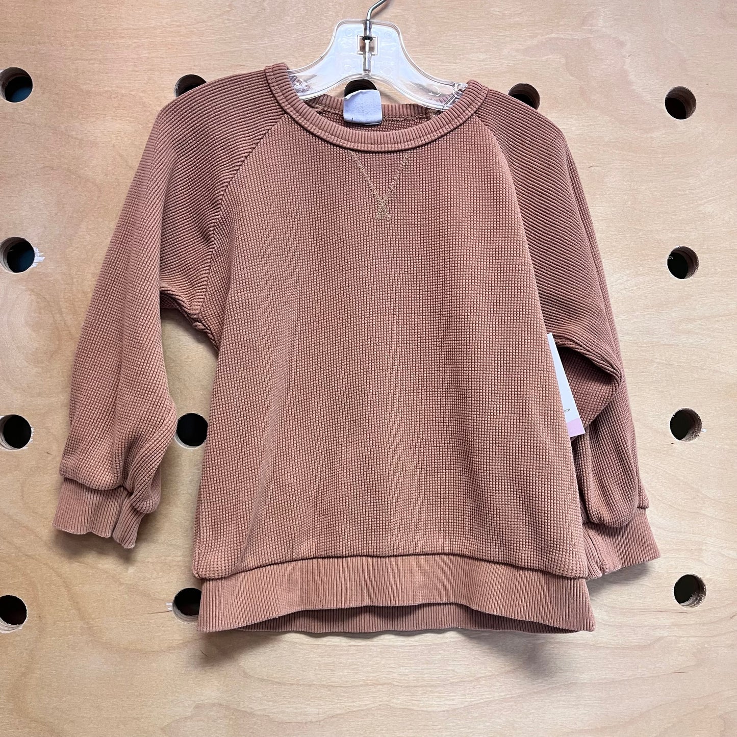 Brown Waffle Pullover