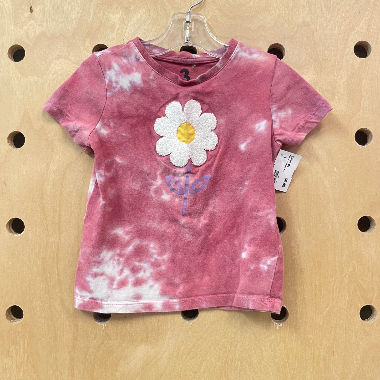 Pink Tie Dye Flower Tee