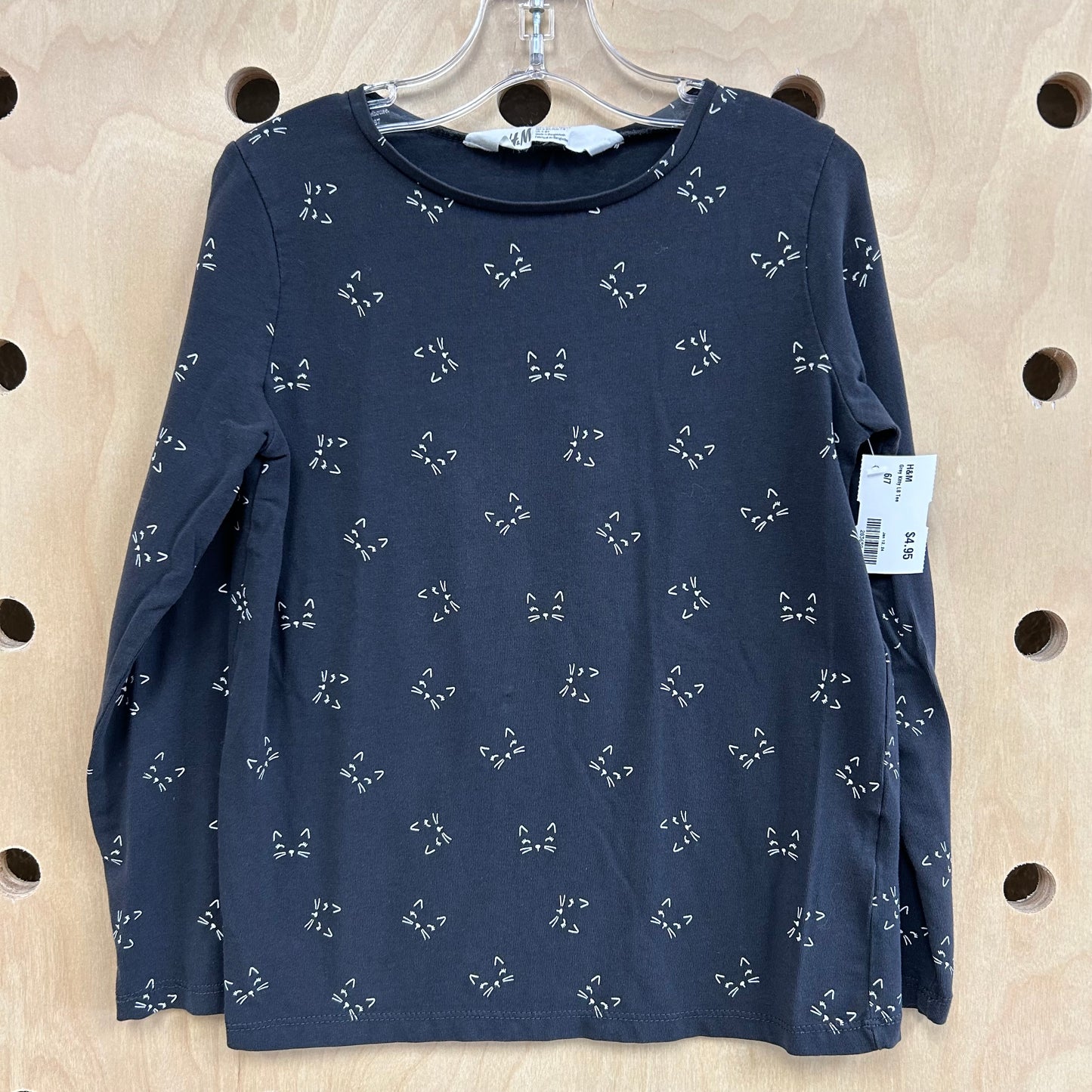 Grey Kitty LS Tee