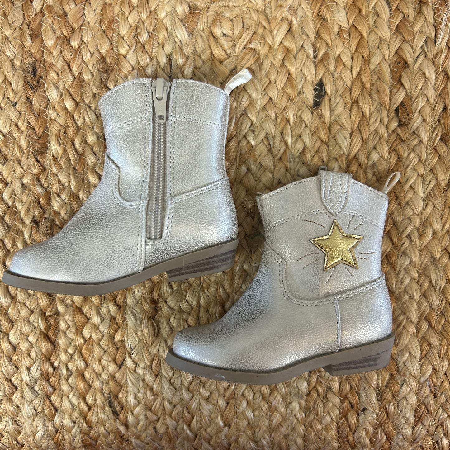 Silver & Gold Star Cowgirl Boots