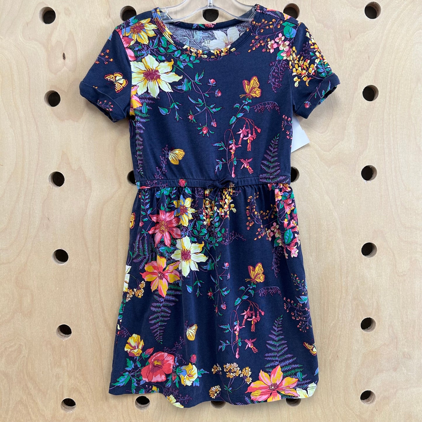 Navy Floral Dress
