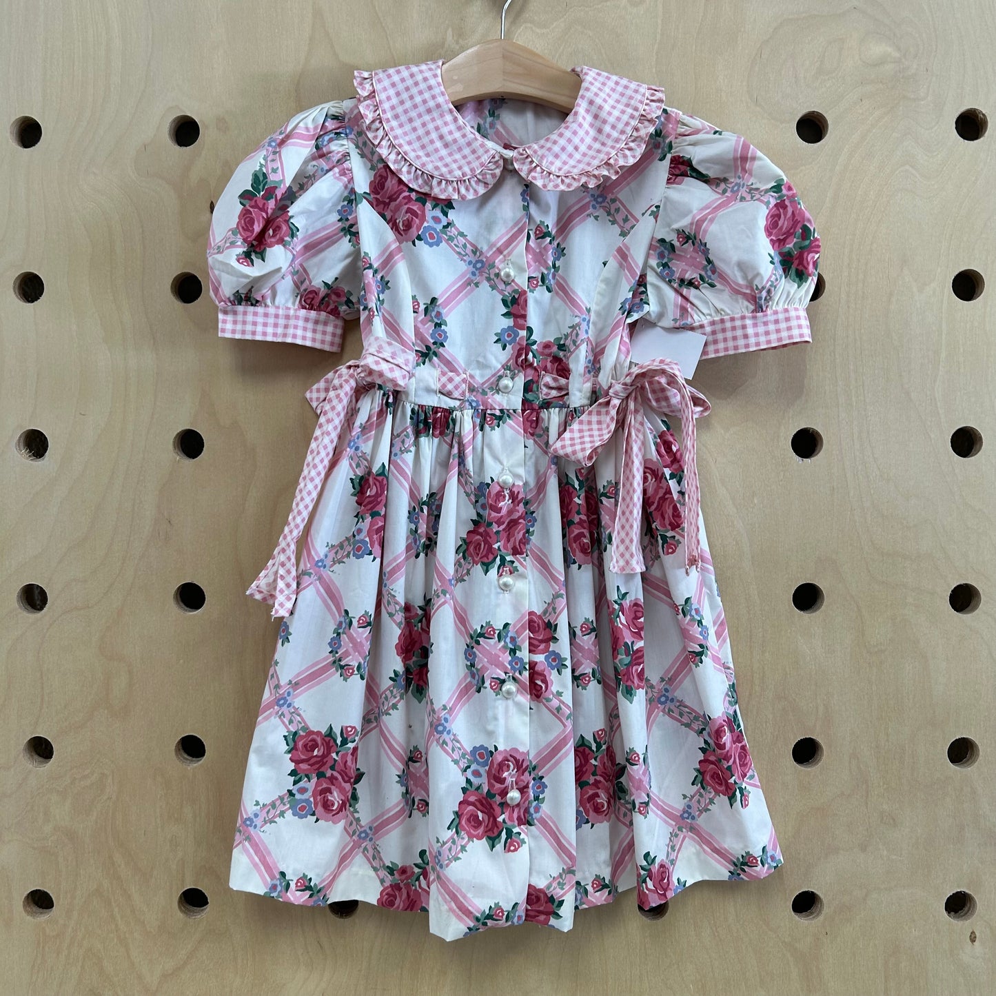 White & Pink Floral Dress