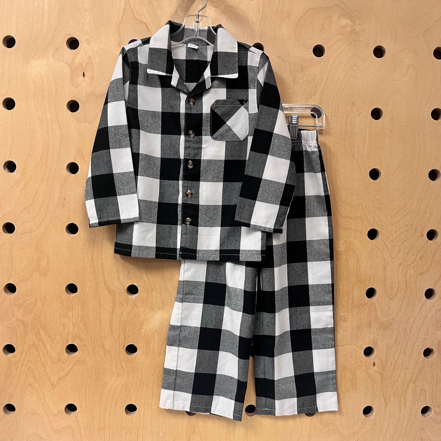 Black/White Plaid Pajamas