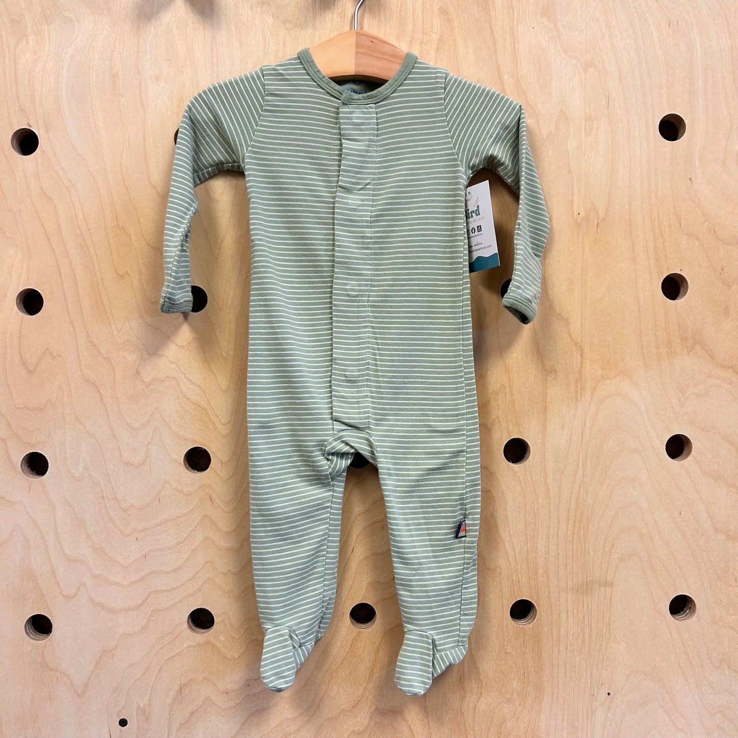 Organic Green Striped Magnetic Footies
