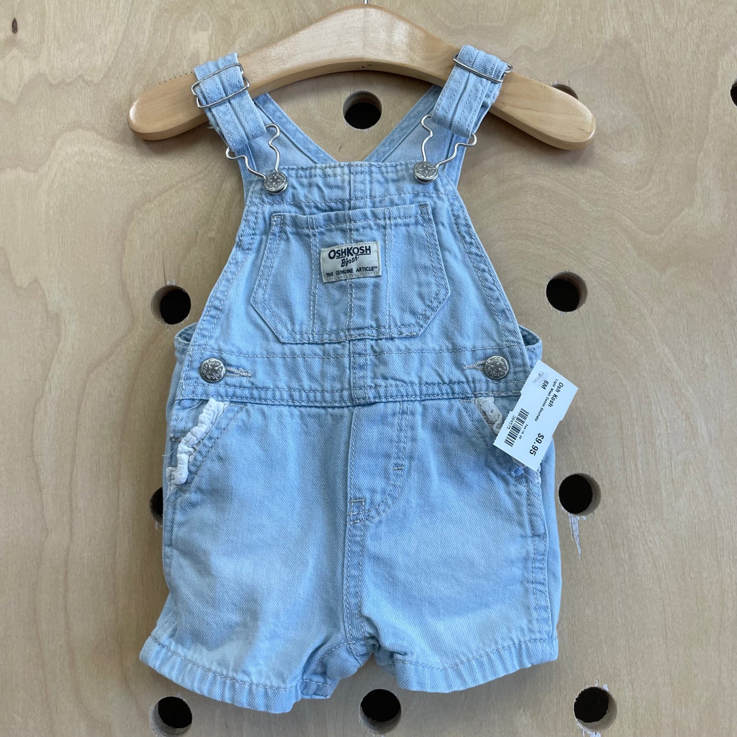 Light Wash Denim Shortalls