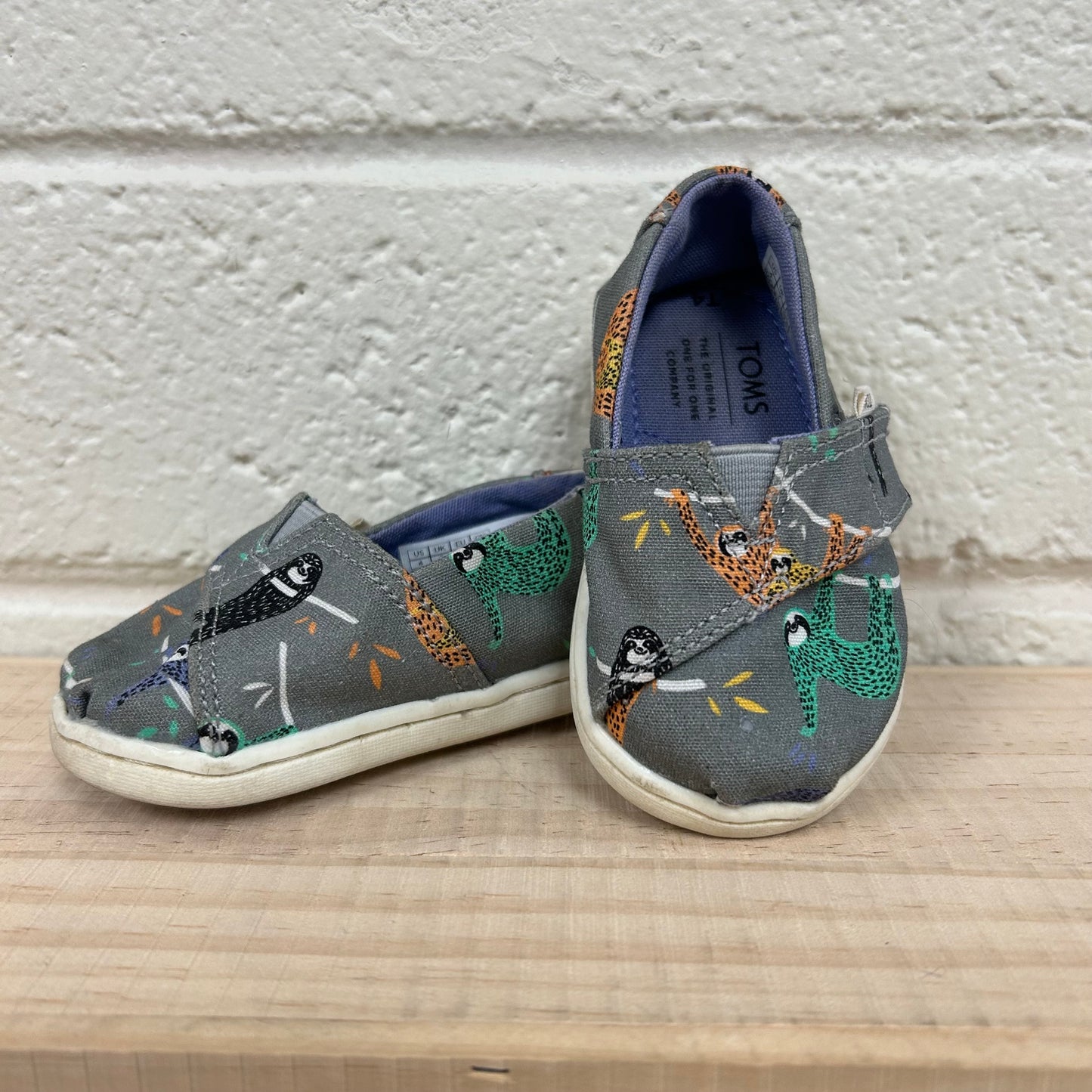 Blue Sloth Slip Ons