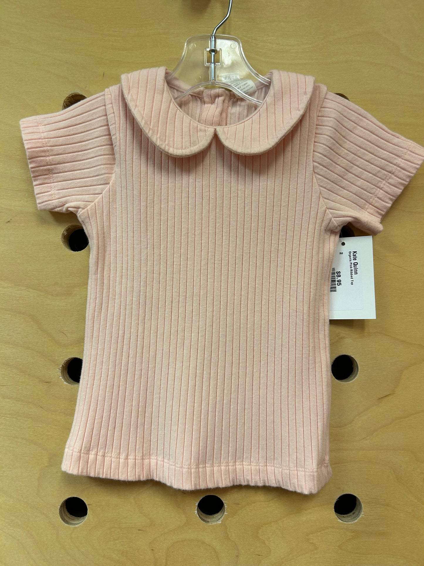 Organic Pink Ribbed Top