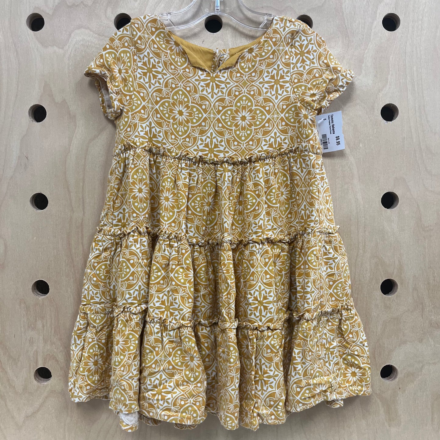 Yellow Paisley Floral Dress