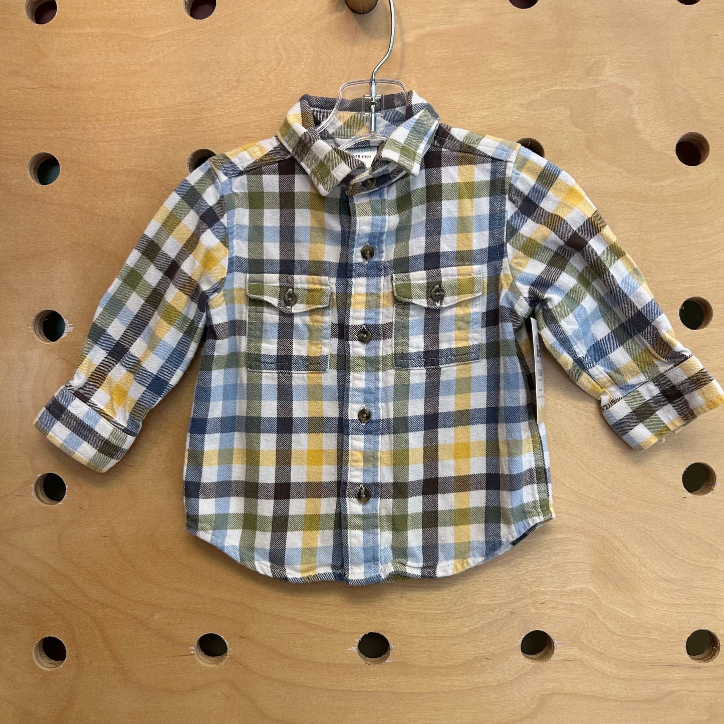 Yellow/Blue Plaid Flannel