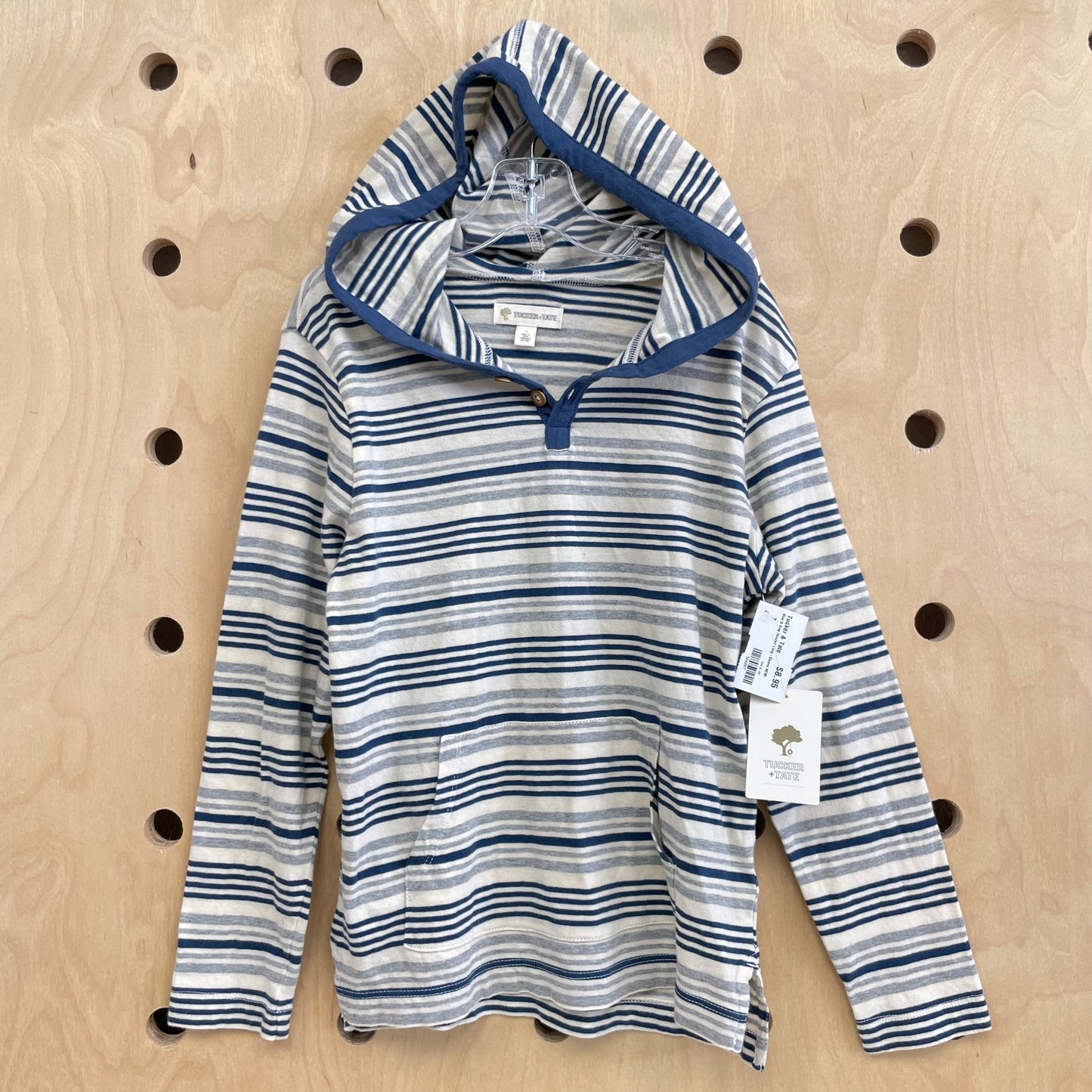 Blue & Gray Hooded Long-Sleeve NEW!