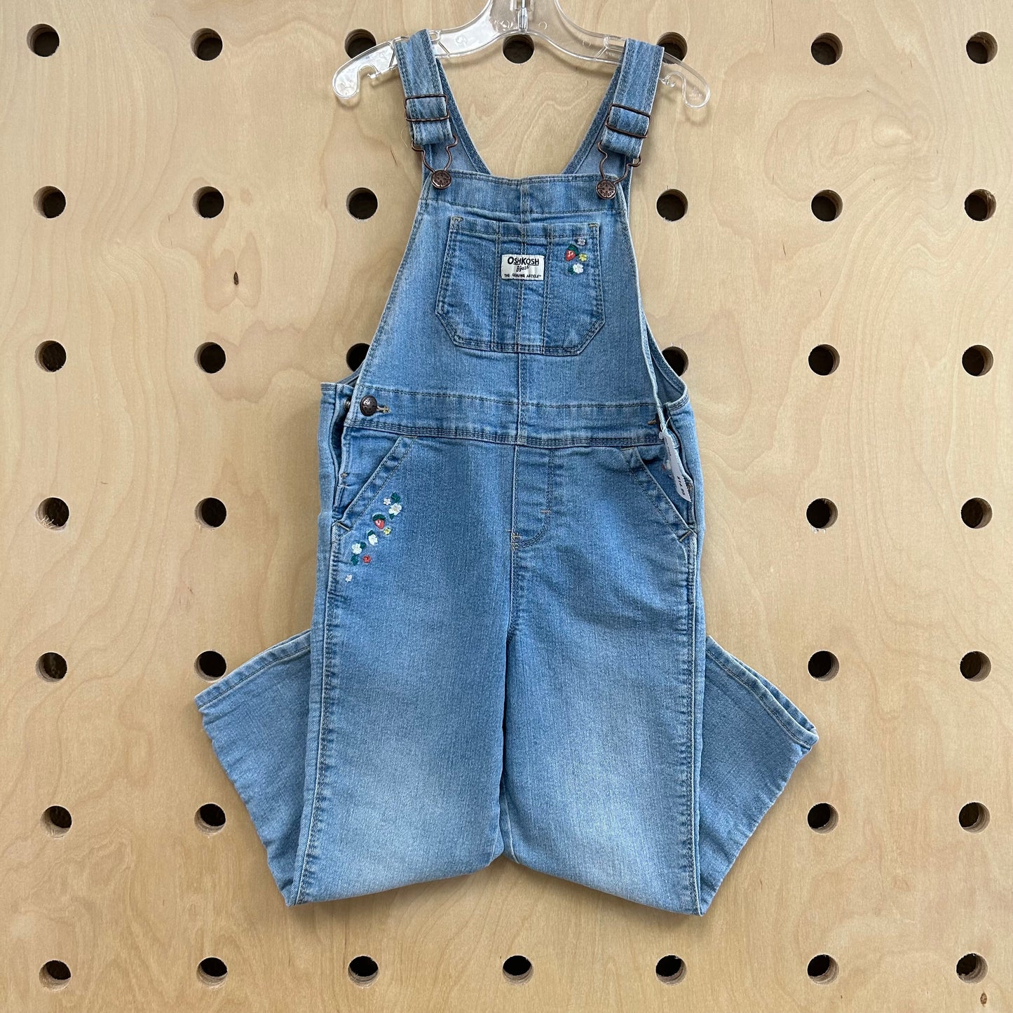 Denim Floral Overalls