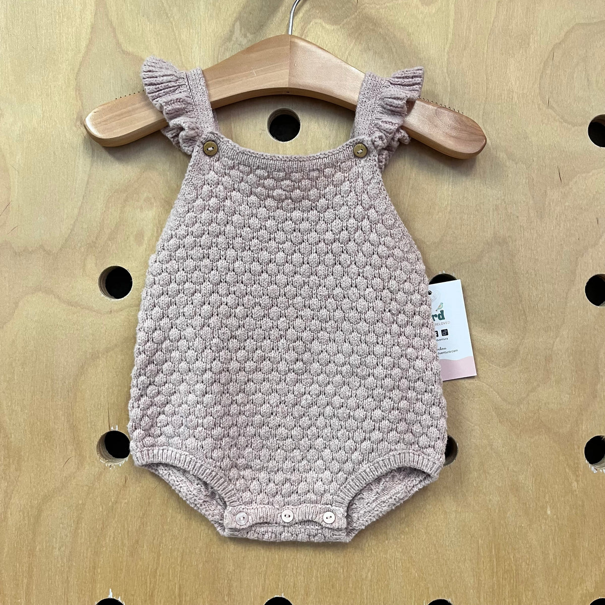 Pink Knit Bubble Romper