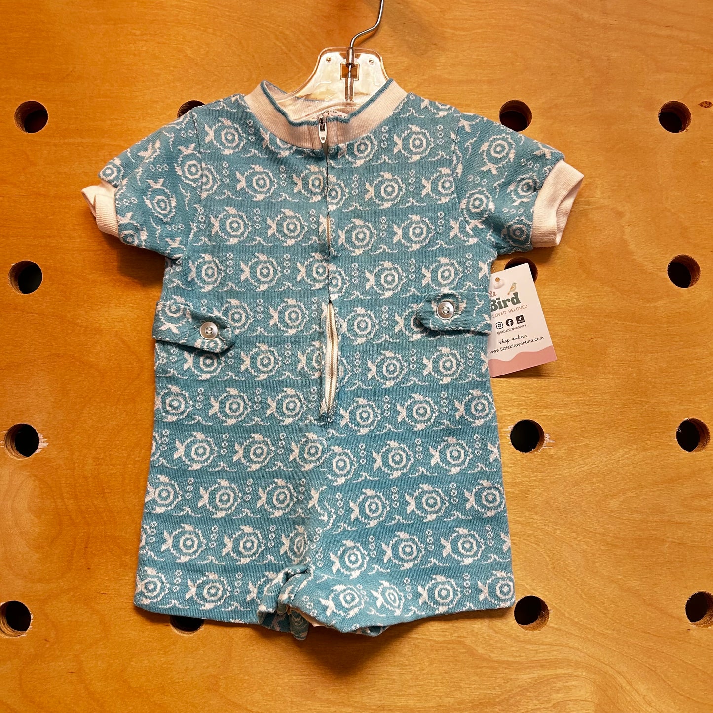 Health-Tex Blue Fish Zippered Romper