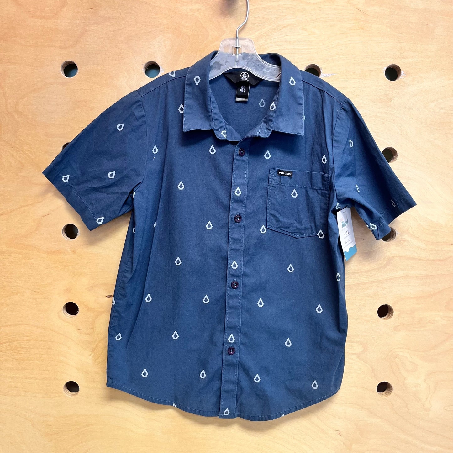 Teal Diamond Logo Button Up Tee