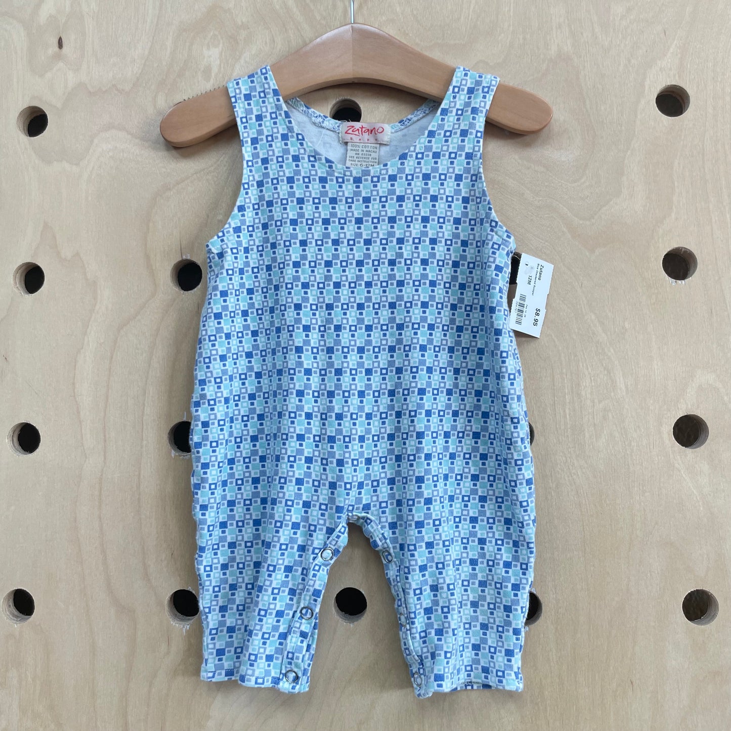 Blue Checkered Romper