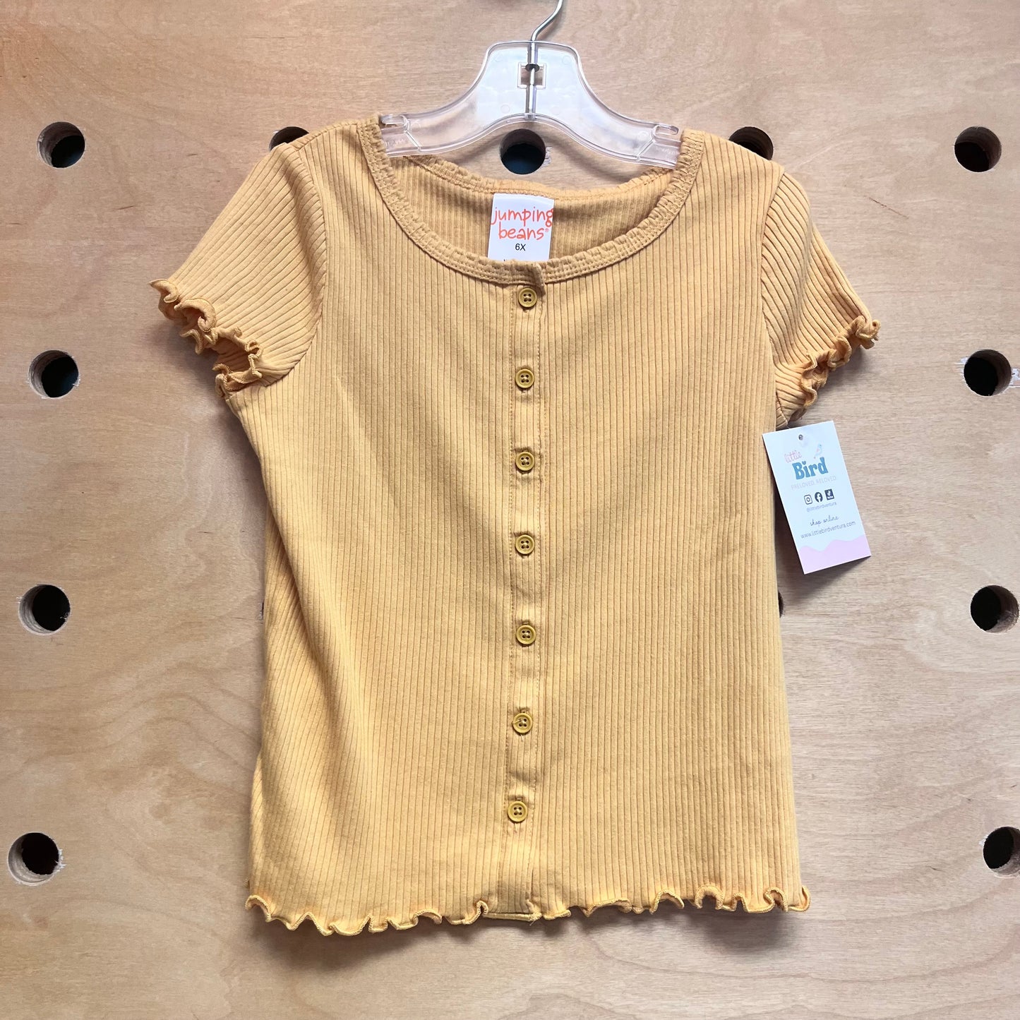 Yellow Ribbed Tee