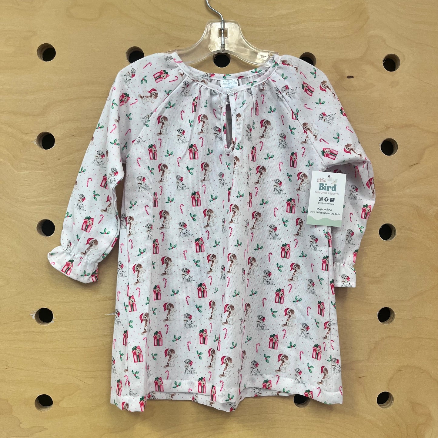 White Chirstmas Dog Nightgown