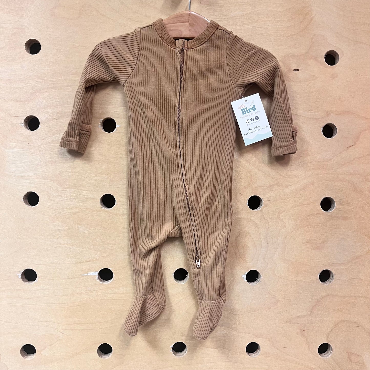 Brown Ribbed Footies