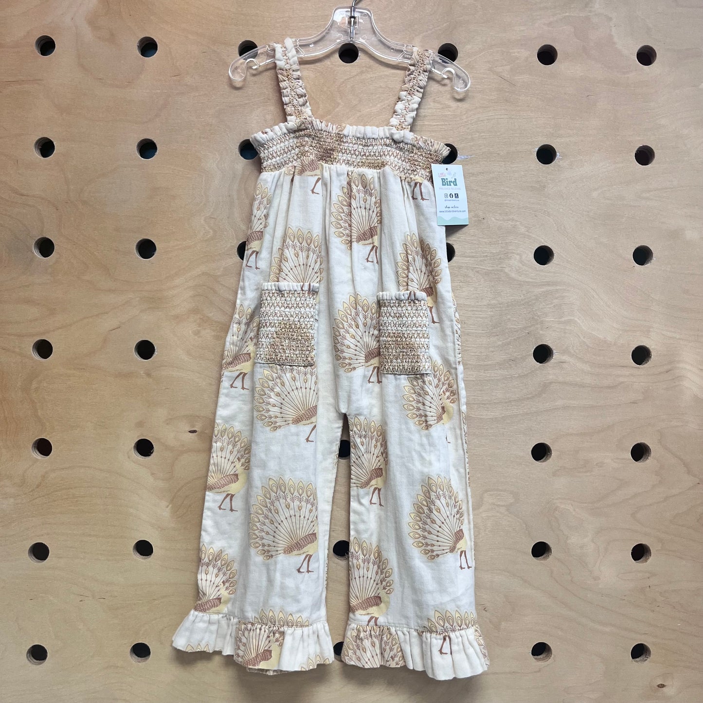 Pale Yellow Organic Peacock Romper