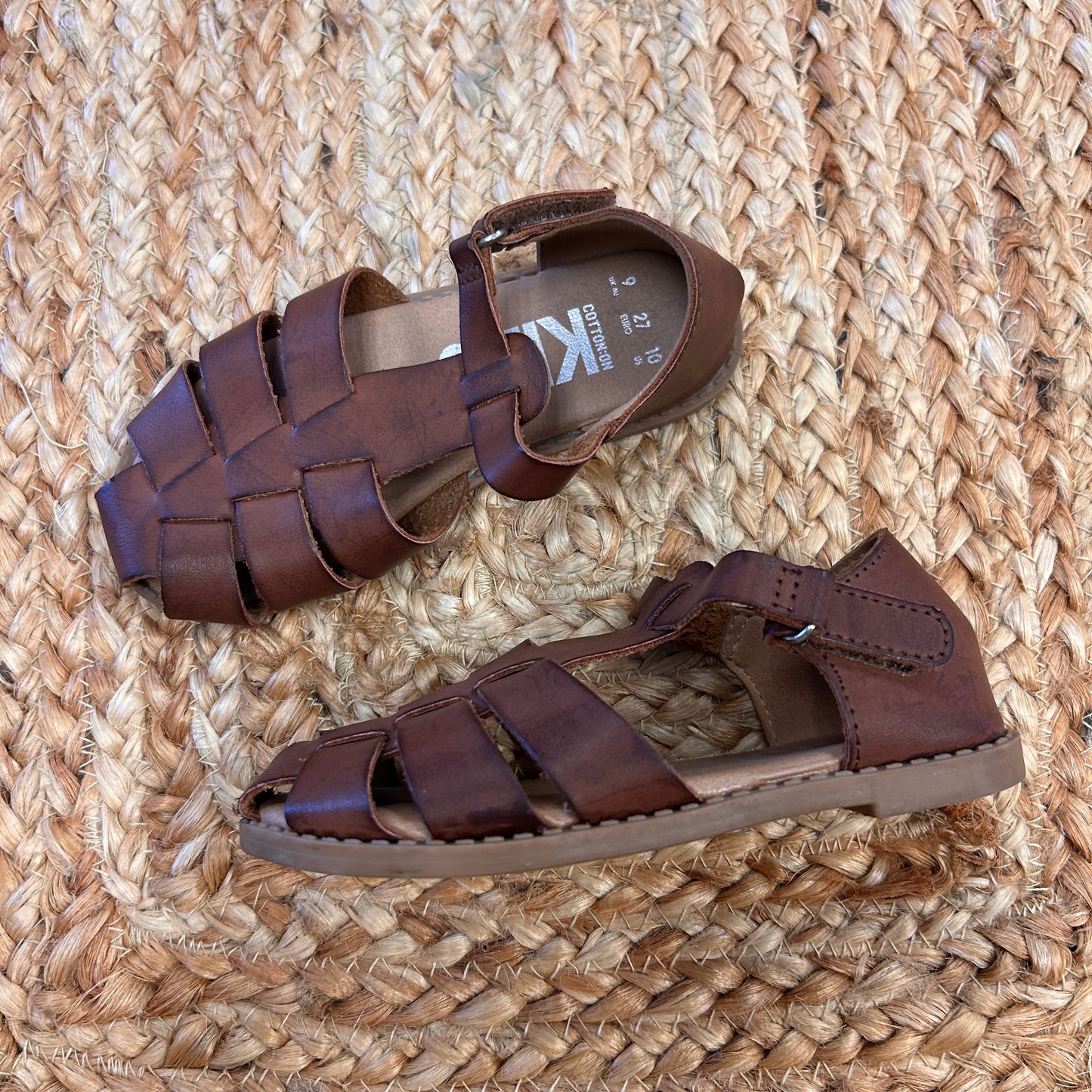 Brown Leather Fisherman Sandals