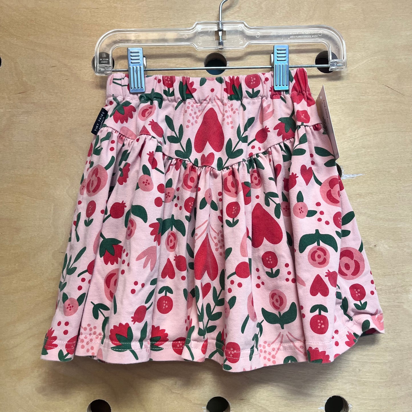 Pink/Red Floral Skirt