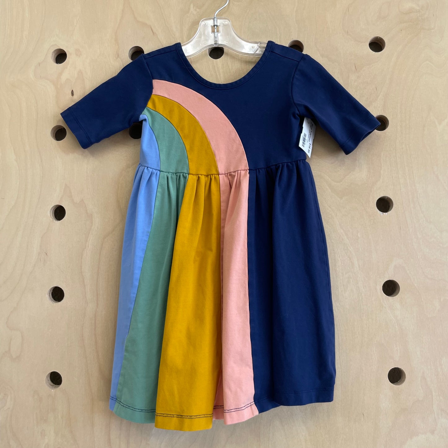 Blue Muted Colorful Rainbow Dress