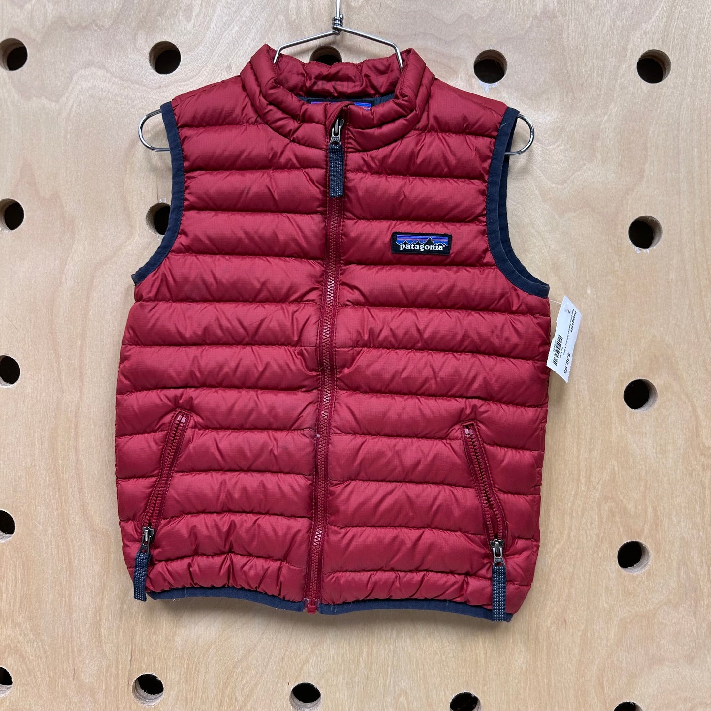 Baby Down Sweater Vest Red & Blue