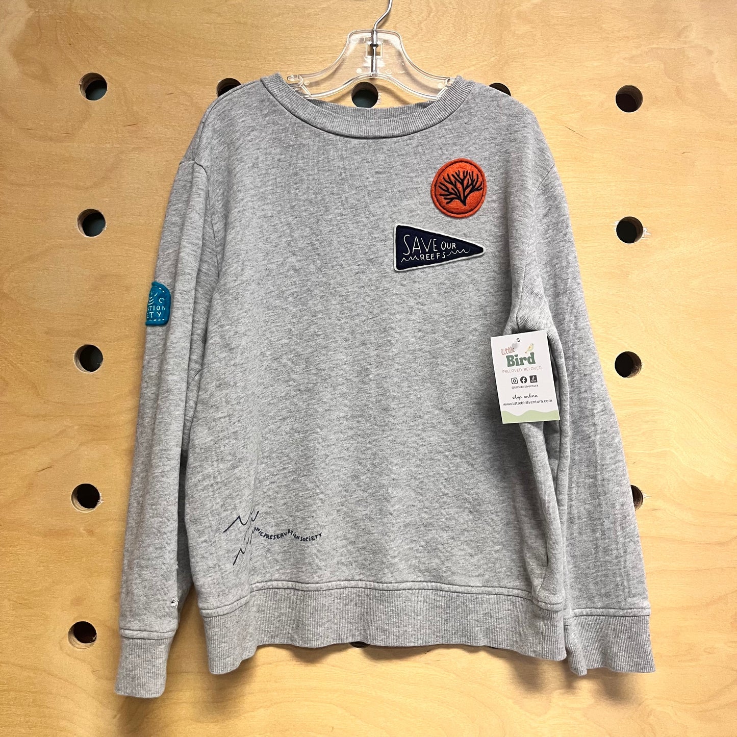 Grey 'Save Our Reefs' Pullover