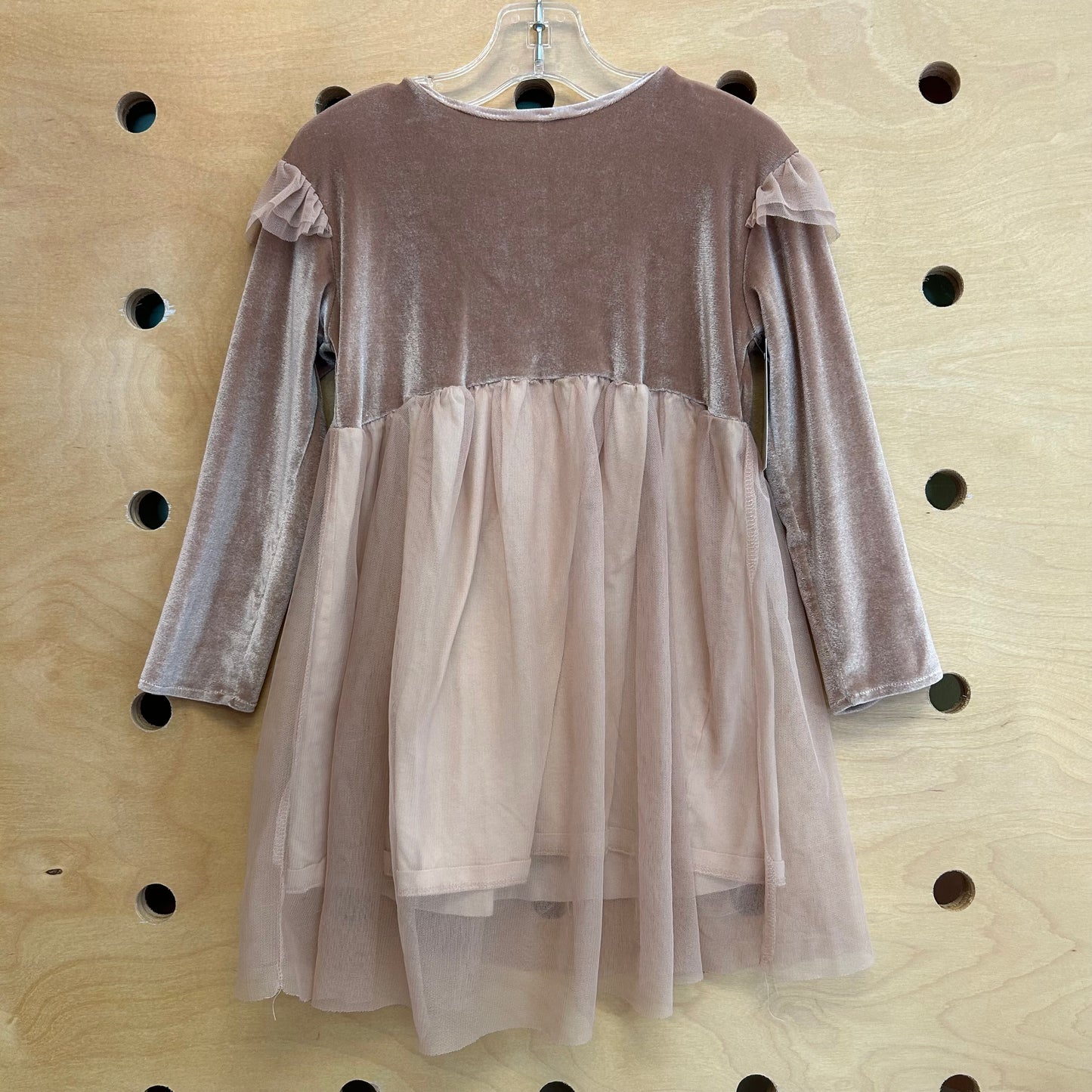 Dusty Pink Velour/Tulle Dress