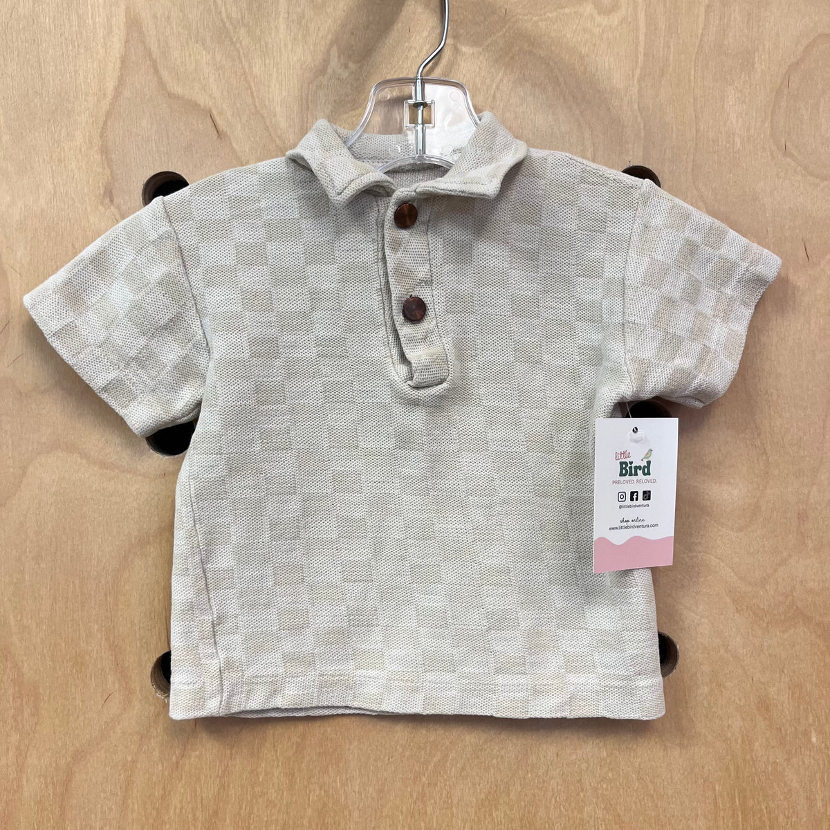 Knit Checkered Polo