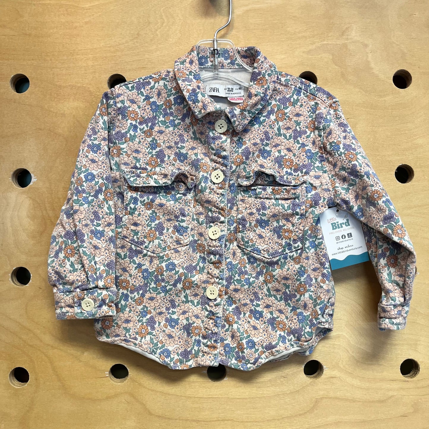 Pink/Purple Floral Button Jacket