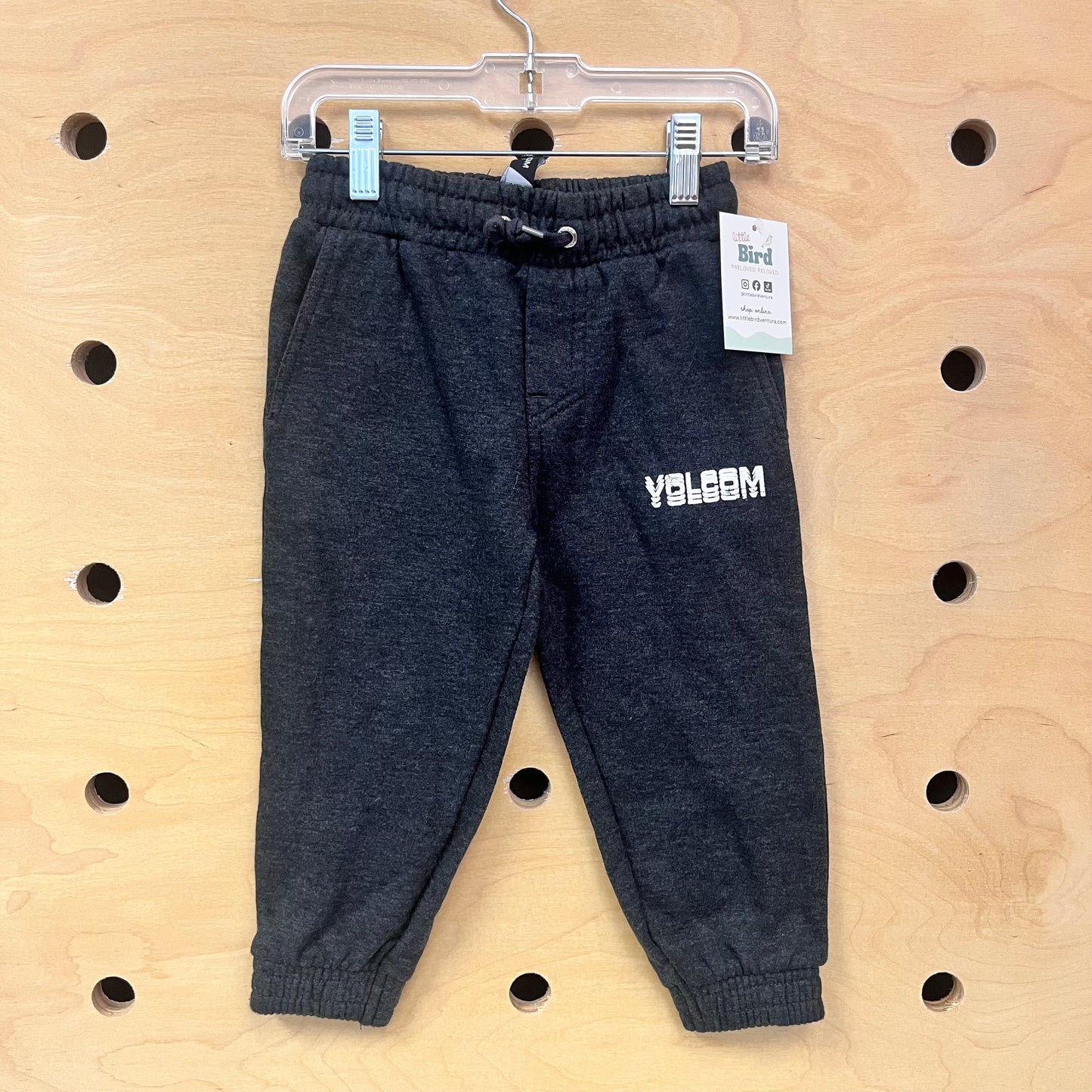 Grey Drawstring Logo Joggers