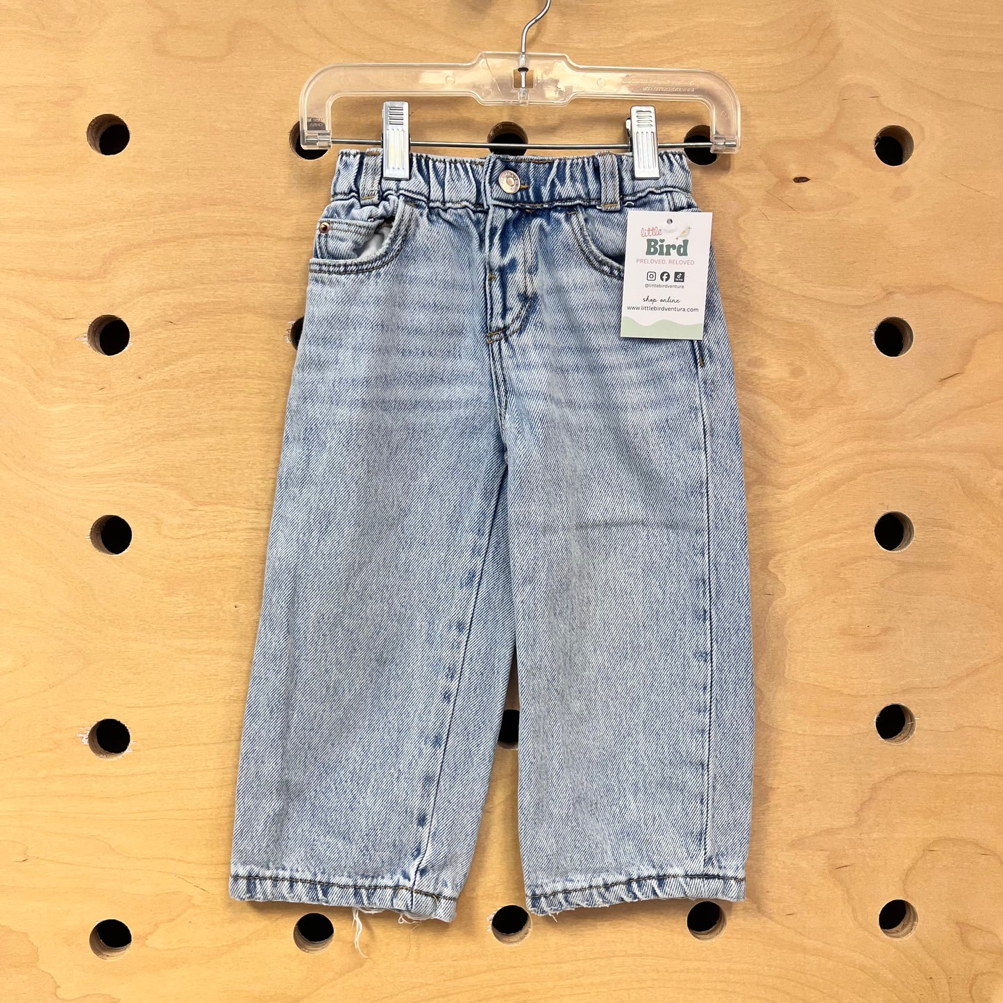 Light Wash Straight Denim