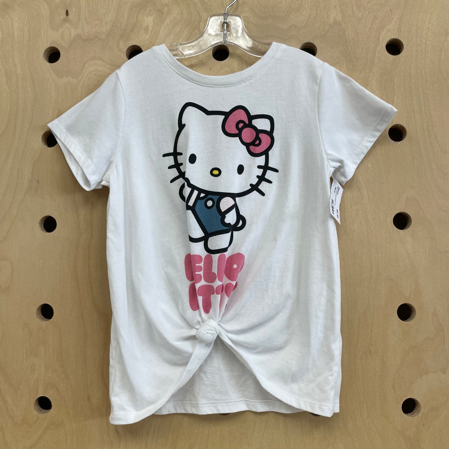 White Hello Kitty Knotted Tee