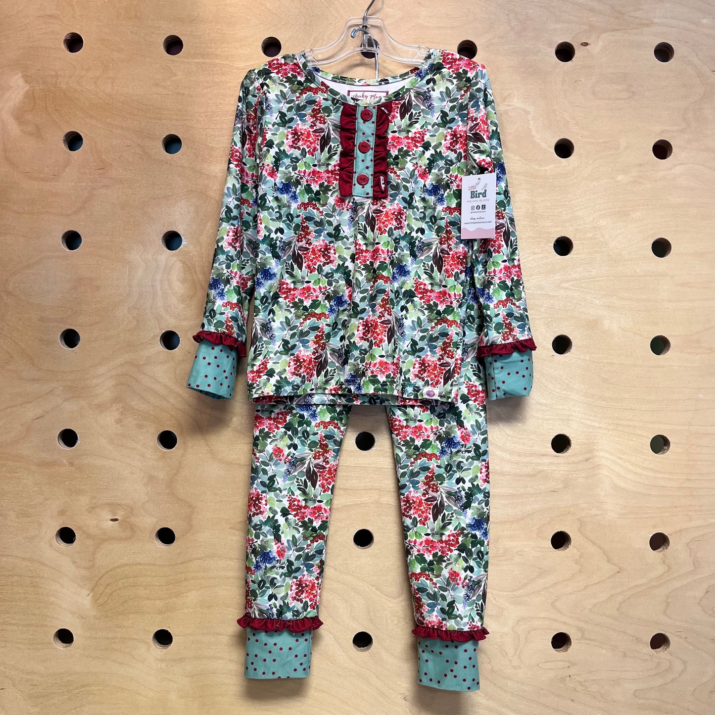 Green/Red Floral Soft Outfit