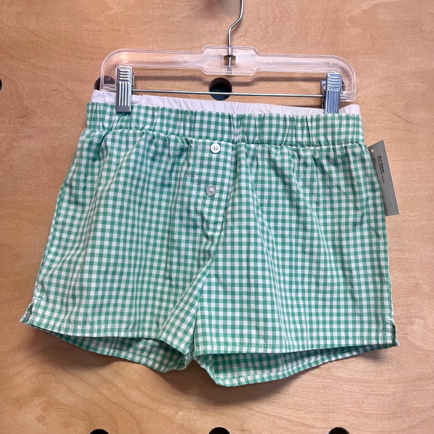 Green Gingham Shorts